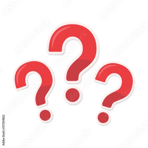 Fototapeta speech bubbles with question marks doubt concept problem solving