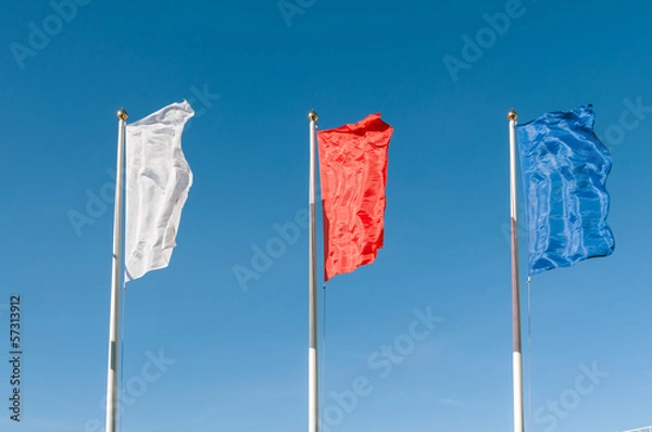 Fototapeta flags are developing in the wind
