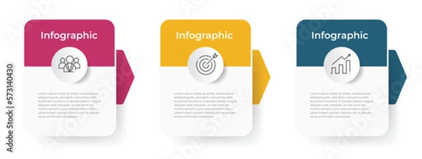 Obraz Modern timeline infographic 3 options.