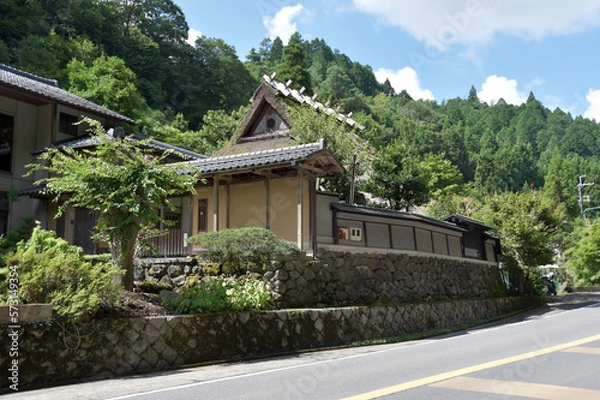 Fototapeta 北山杉の里　中川の街並み　京都市北区中川