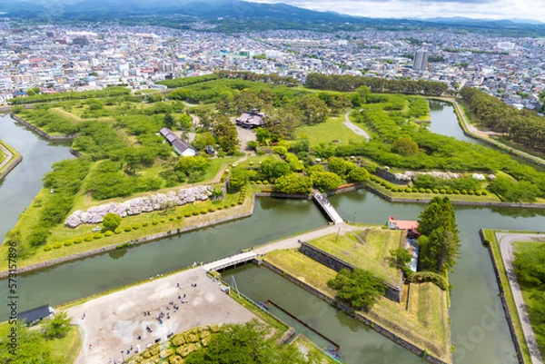 Fototapeta 五稜郭と函館の風景（北海道函館市）