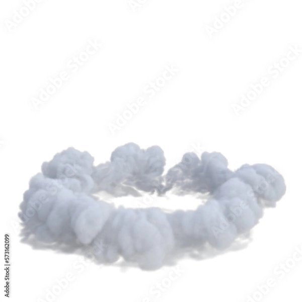 Fototapeta Flames and smoke for rocket launch. 3d render isolated