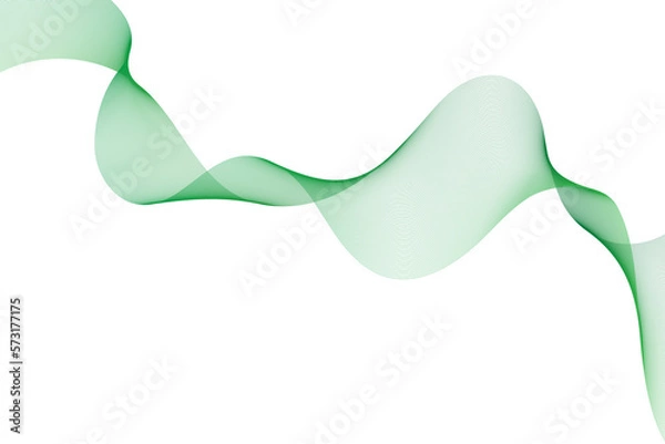 Fototapeta green ribbon on white background. abstract background with lines. abstract background for the site.	