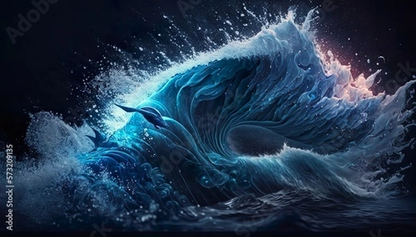 Obraz colorfull wave (Generative AI)