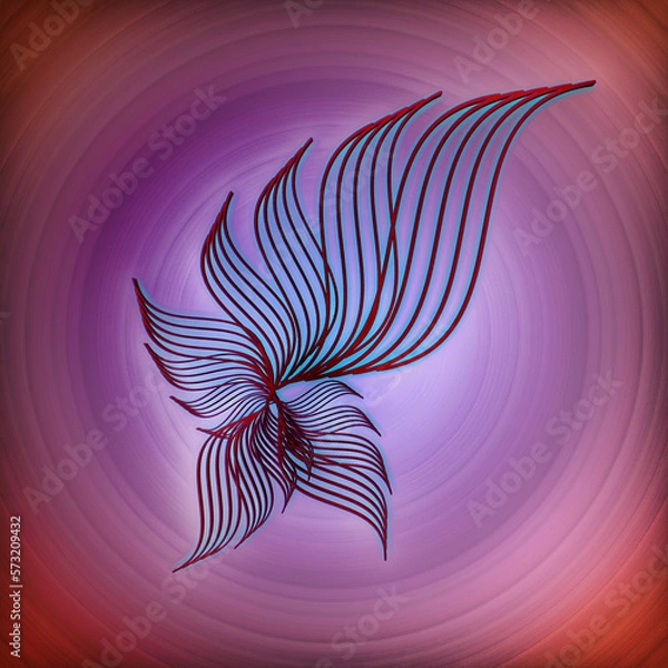 Fototapeta abstract background with a flower