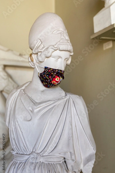 Obraz Athene - Statue mit Maske 