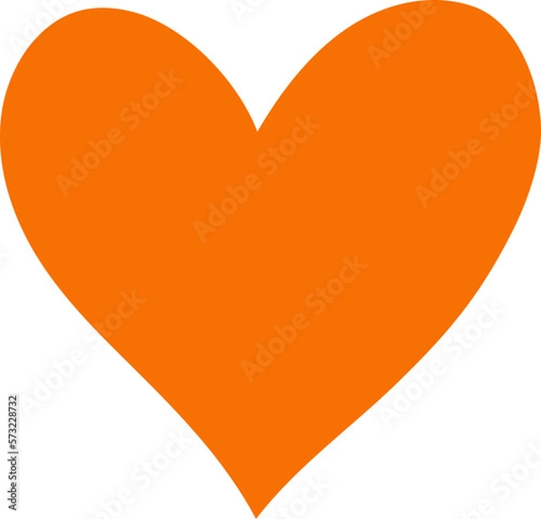 Obraz orange heart isolated 