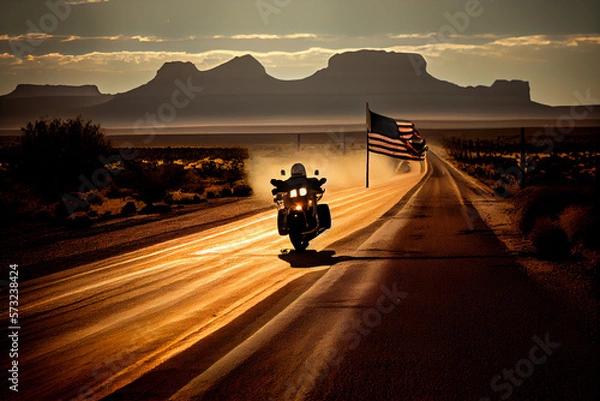 Obraz American motorcycles on the road.