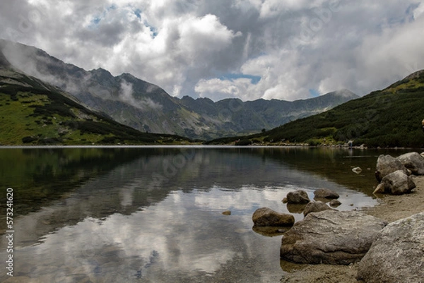 Obraz lake in the Tatra mountains