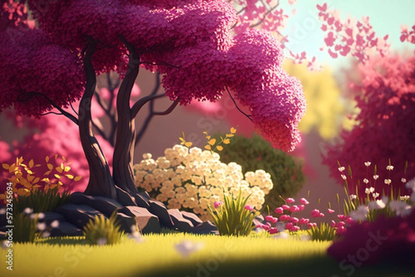 Obraz beautiful Spring background minimalist with Trees