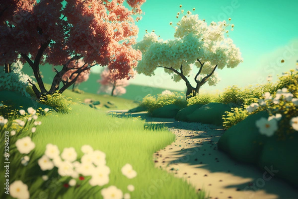 Obraz beautiful Spring background minimalist with Trees