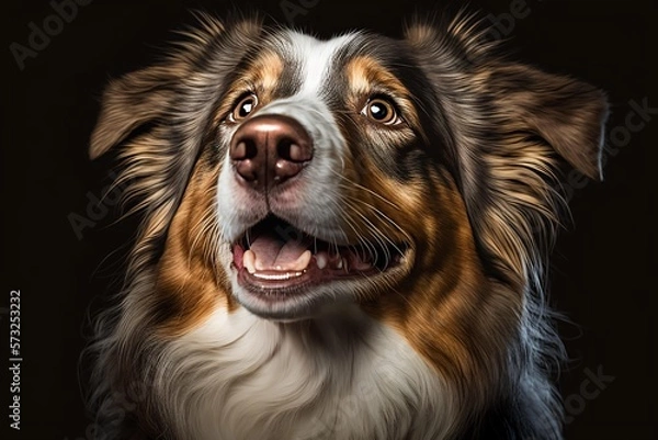 Obraz Adorable fluffy dog. Generative AI.