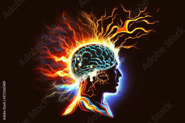 Fototapeta Powered by Energy: The Dependence on Vitality. An illustration depicting the reliance on energy to power daily life. AI generated.