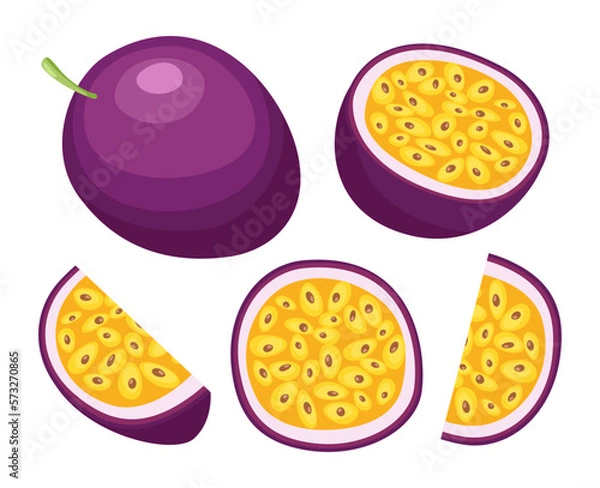 Obraz Passion fruit isolated on white background