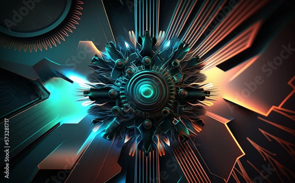 Obraz High-tech technology colorful background