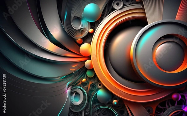 Fototapeta High-tech technology colorful background