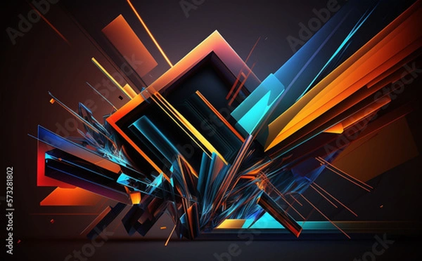 Obraz High-tech technology colorful background