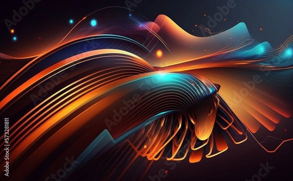 Fototapeta High-tech technology colorful background