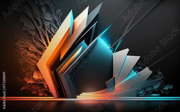 Obraz High-tech technology colorful background