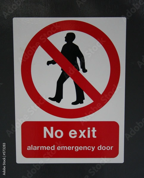 Fototapeta no exit sign