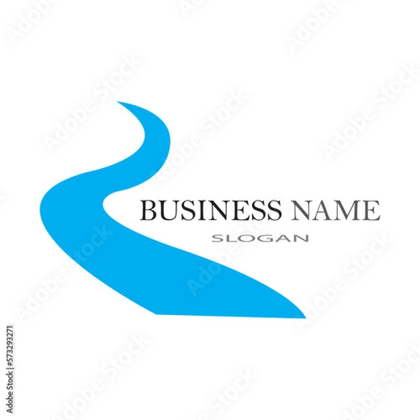 Obraz River logo business template vector illustration