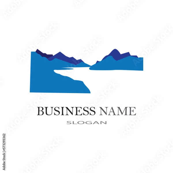 Obraz River logo business template vector illustration