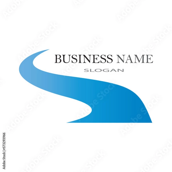 Obraz River logo business template vector illustration