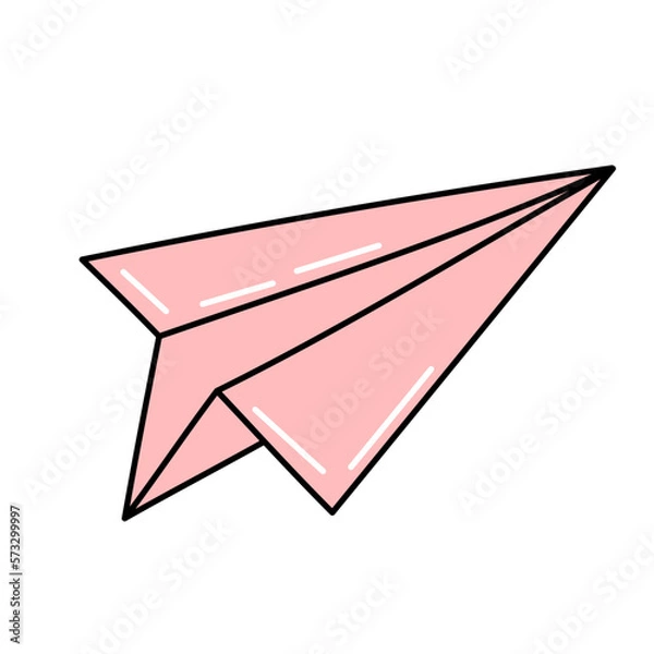Obraz Vector Hand Drawn Paper Plane