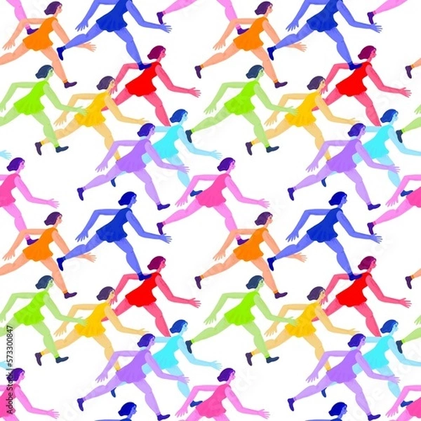 Obraz seamless pattern with people
