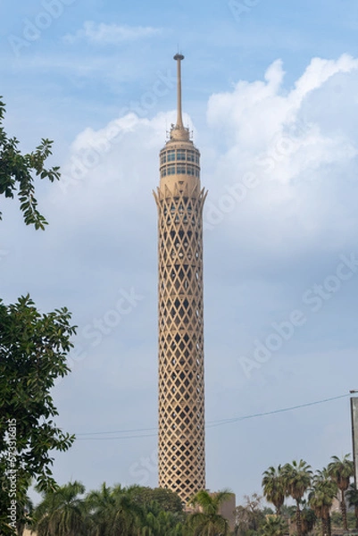 Obraz Cairo Tower seen from a part of the city, on a sunny day.