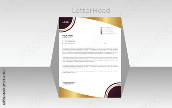 Obraz  creative modern letter head design template for your project.