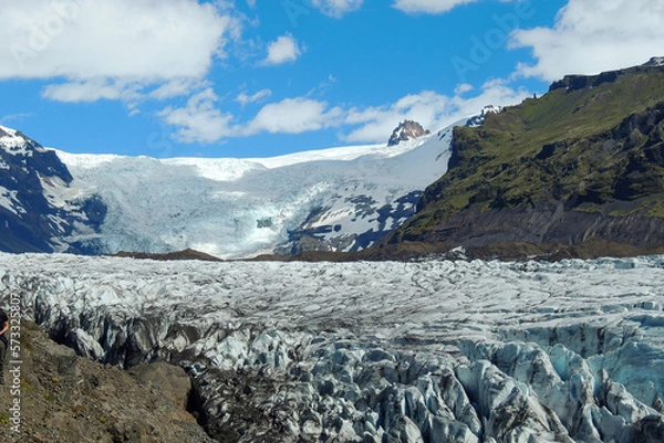 Obraz Volcano Rocks Covered in Snow Iceland