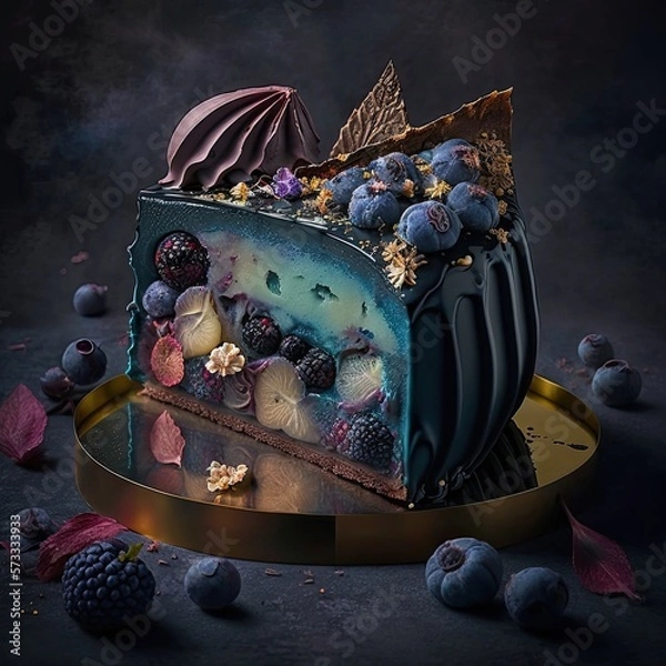 Fototapeta Elegant Fancy Decorated Cake - Generative AI