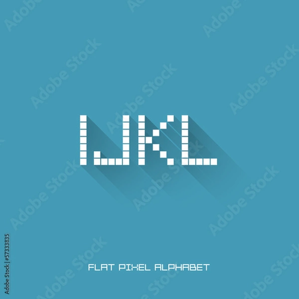 Obraz I J K L - Flat Pixel Alphabet