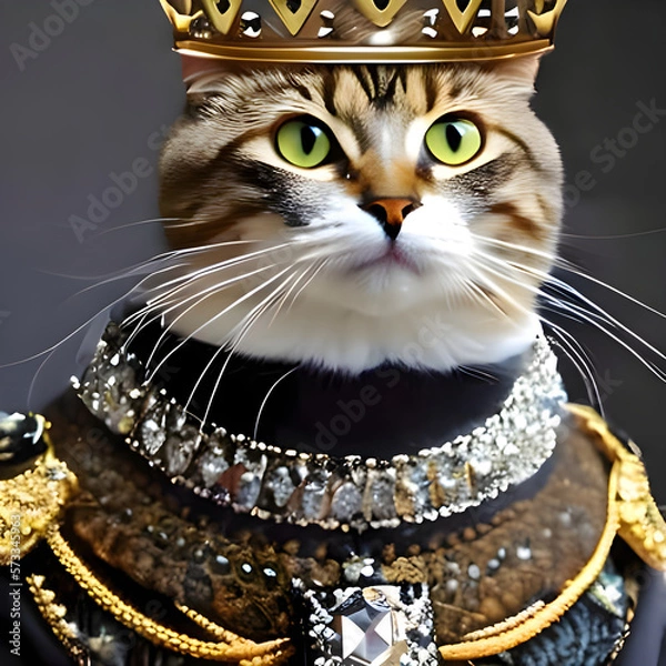 Fototapeta King cat - Artificial Intelligence