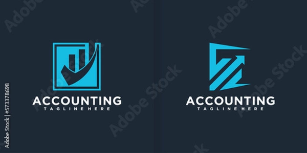 Obraz Financial professional logo template vector bundle collection for company or agency