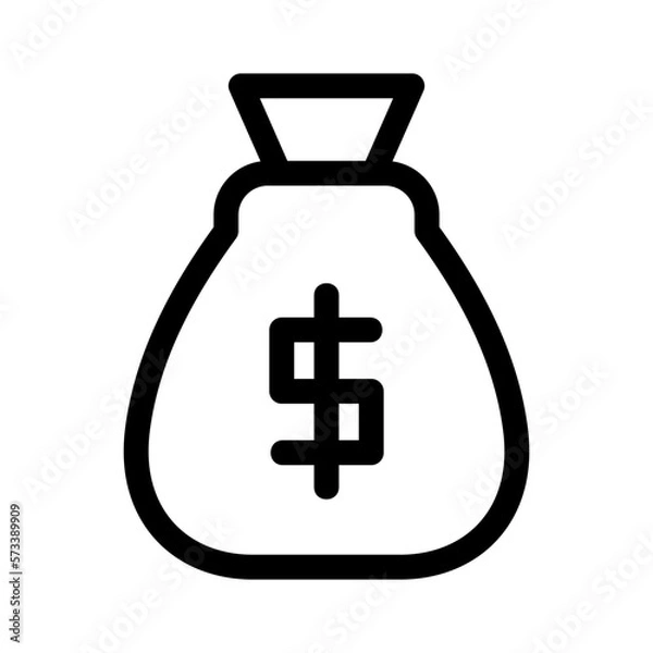Fototapeta money bag icon or logo isolated sign symbol vector illustration - high quality black style vector icons
