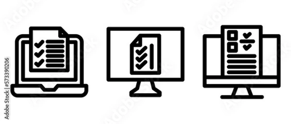 Fototapeta online list icon or logo isolated sign symbol vector illustration - high quality black style vector icons
