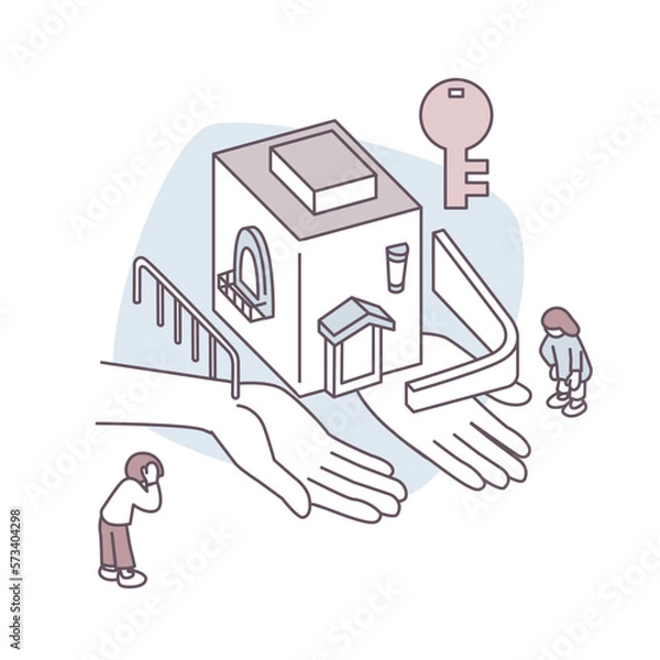 Obraz セキュリティを考える。生活の安全と不安な心を抱える人々