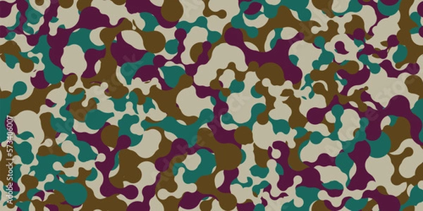 Fototapeta Camouflage background. Seamless pattern.Vector. 迷彩パターン テクスチャ 背景素材
