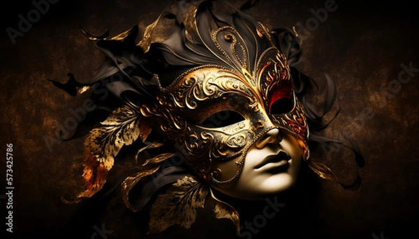 Obraz carnival mask on a black background