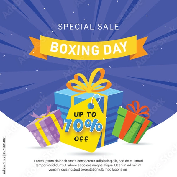 Fototapeta Gradient boxing day background illustration