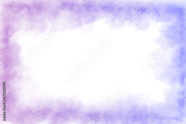 Fototapeta Frame consisting of smoke with gradient from purple to blue with transparent background, PNG.