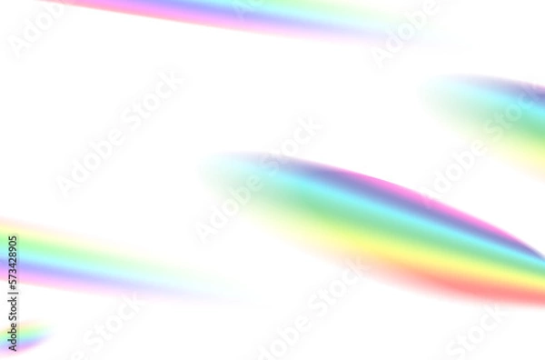 Fototapeta Abstract of blurred rainbow prism light overlay background for mockup and decorative