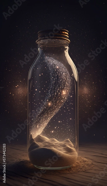 Fototapeta Universe in a Jar, Generative AI, Illustration