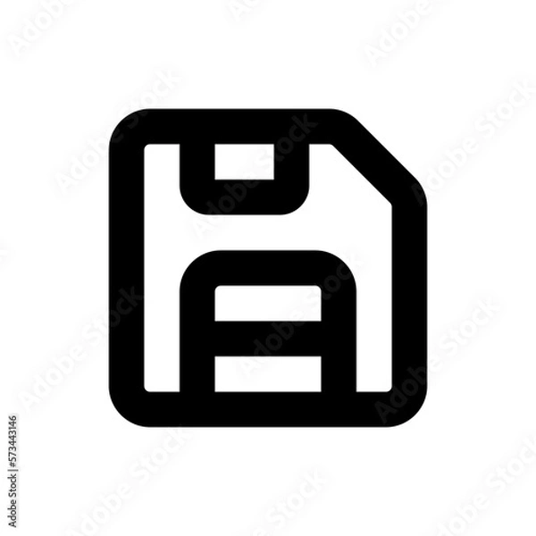 Fototapeta floppy disk line icon