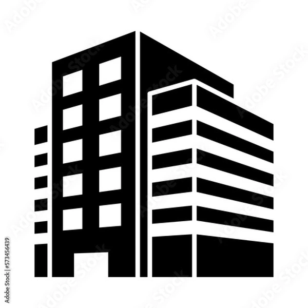 Obraz ビルの立体シルエット