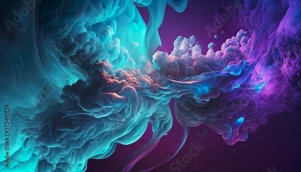 Obraz abstract blue background (Generative AI)