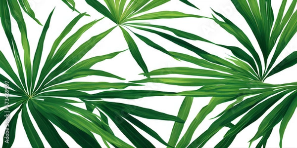 Fototapeta green leaves background, copy space for text, illustration, Generative, AI