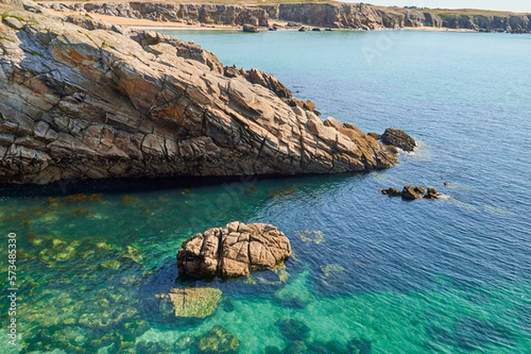 Obraz Klares Meer an der wilden Küste von Quiberon
